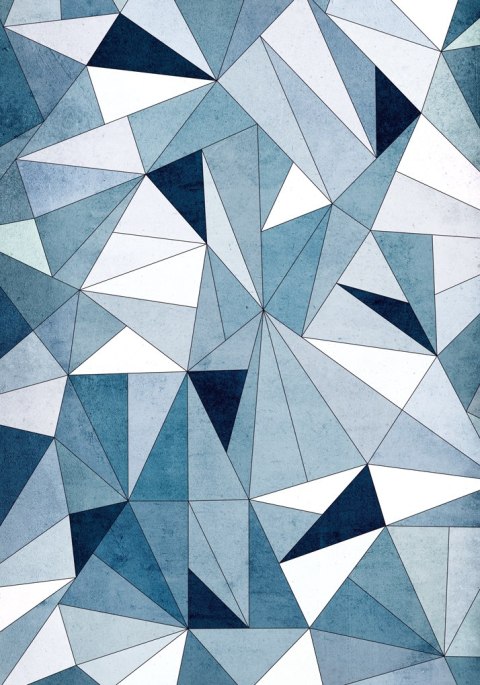 Plakat TRÓJKĄTY ABSTRAKCJA GEOMETRIA kolor