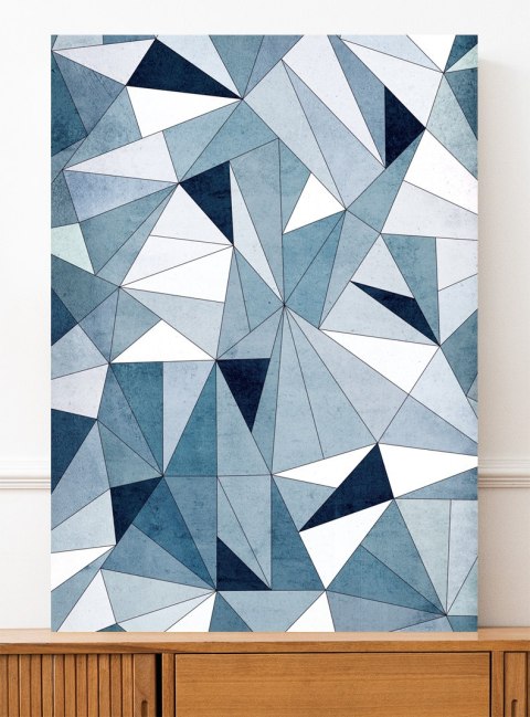 Plakat TRÓJKĄTY ABSTRAKCJA GEOMETRIA kolor