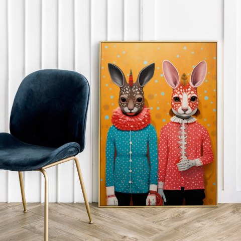 Plakat portret CYRKOWY DUET abstrakcja kolorowy