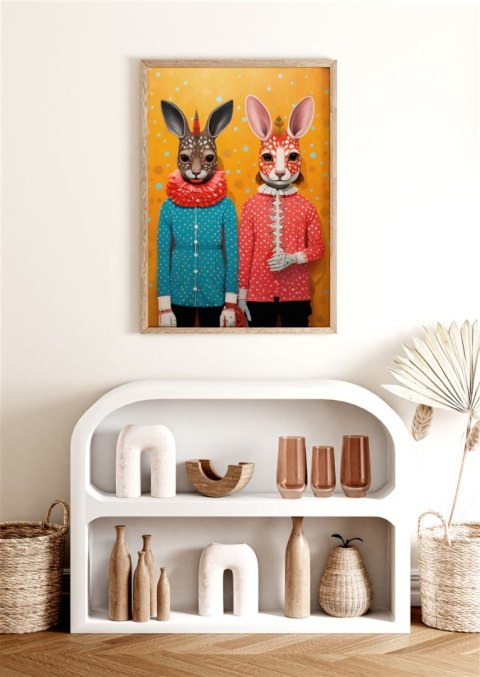 Plakat portret CYRKOWY DUET abstrakcja kolorowy