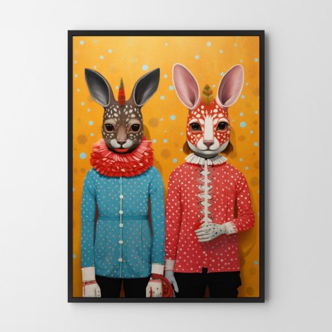 Plakat portret CYRKOWY DUET abstrakcja kolorowy