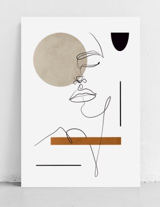 Plakat portret boho linia modern