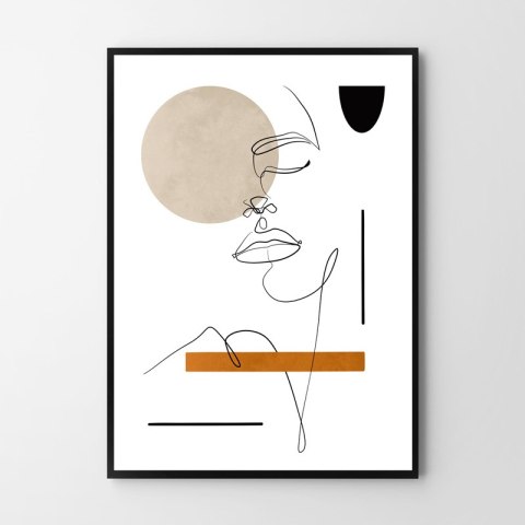 Plakat portret boho linia modern