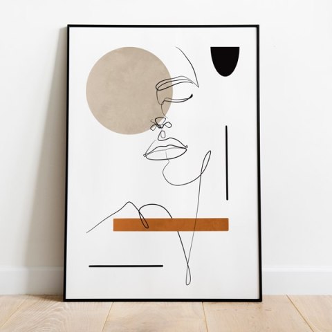 Plakat portret boho linia modern