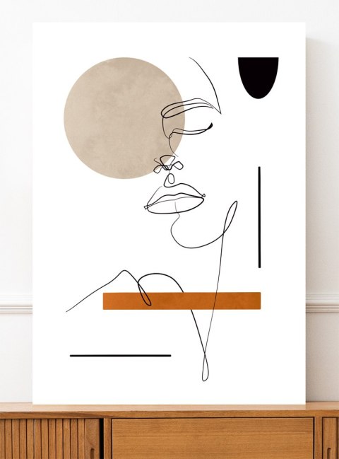 Plakat portret boho linia modern