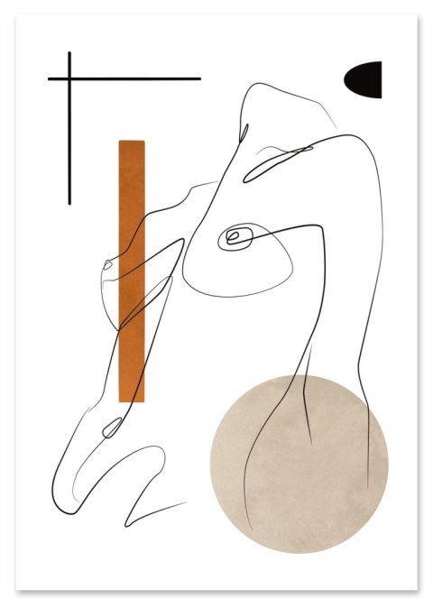 Plakat portret boho styl ciało