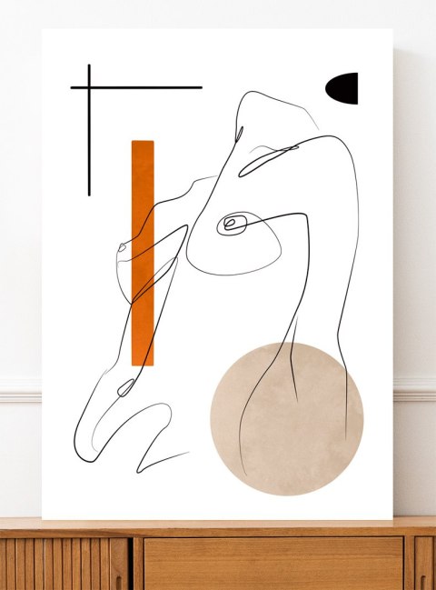 Plakat portret boho styl ciało