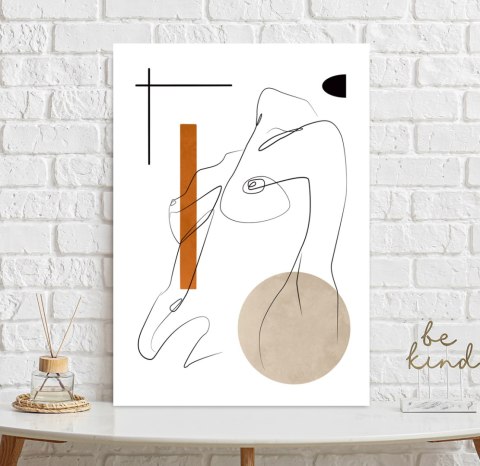 Plakat portret boho styl ciało