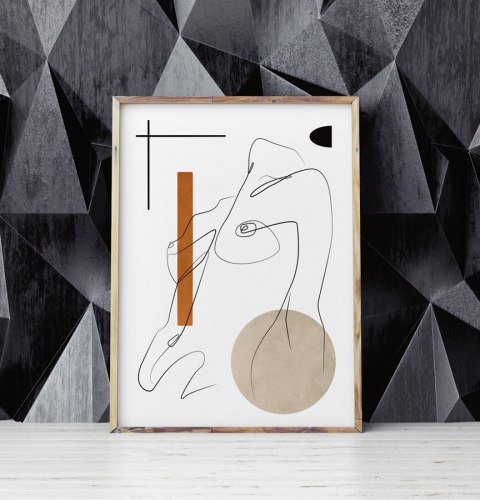 Plakat portret boho styl ciało