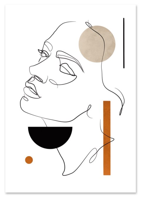 Plakat portret boho twarz