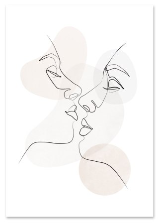 Plakat portret dwie twarze