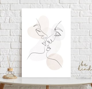 Plakat portret dwie twarze