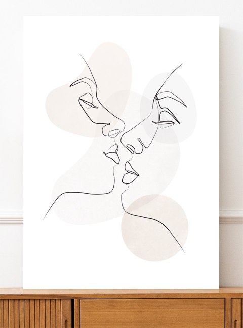 Plakat portret dwie twarze