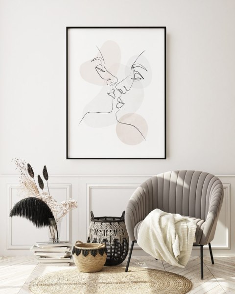 Plakat portret dwie twarze