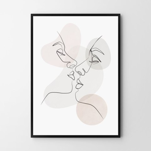 Plakat portret dwie twarze