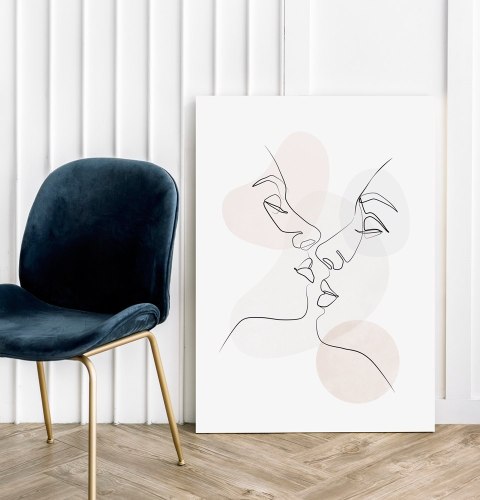 Plakat portret dwie twarze