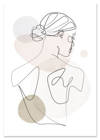 Plakat portret pastelowe kolory