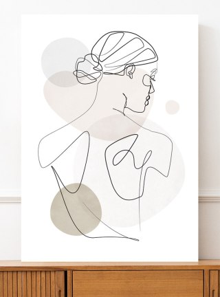 Plakat portret pastelowe kolory