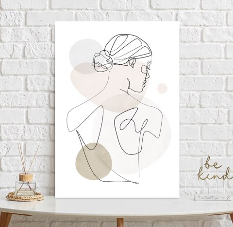 Plakat portret pastelowe kolory