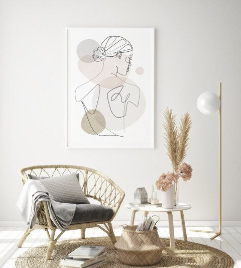 Plakat portret pastelowe kolory