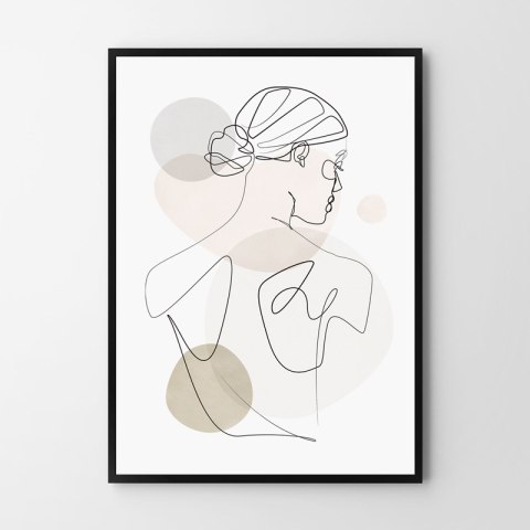 Plakat portret pastelowe kolory