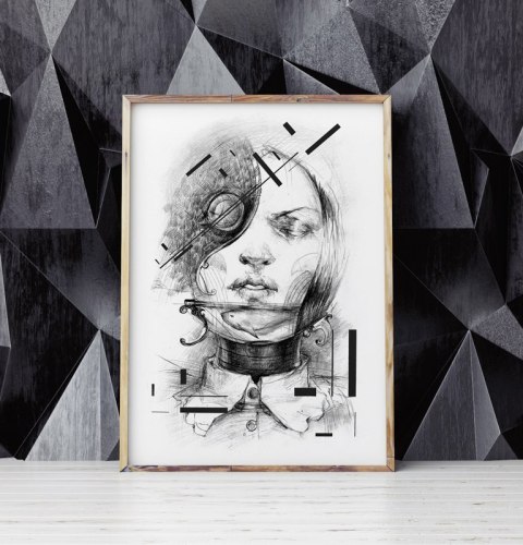 Plakat portret szkic