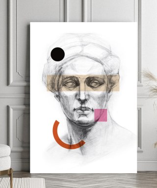 Plakat posąg grecki elementy gemetria