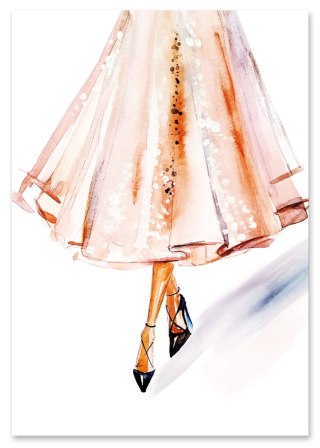 Plakat różowa spódnica francuzka