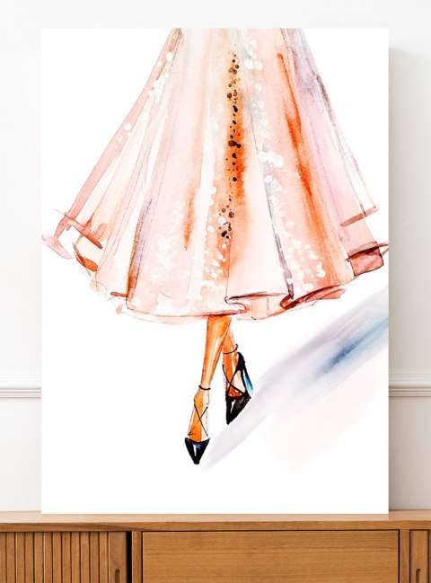Plakat różowa spódnica francuzka