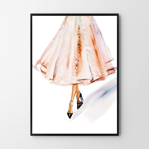 Plakat różowa spódnica francuzka