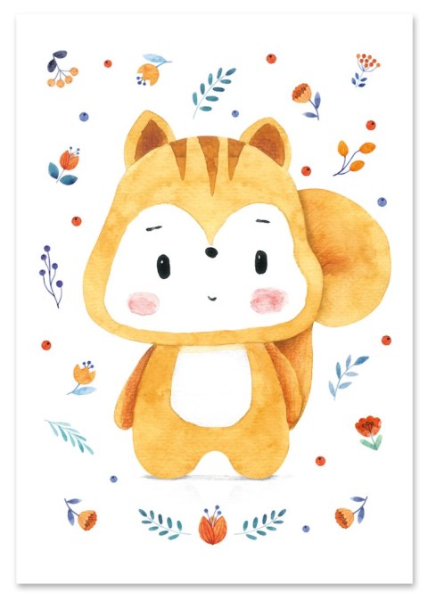 Plakat ruda wiewiórka obrazki dla dzieci