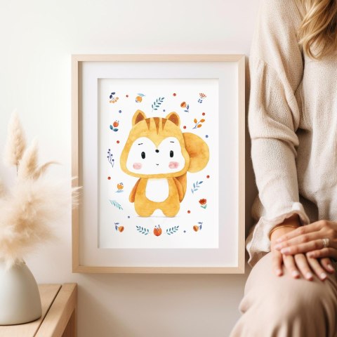 Plakat ruda wiewiórka obrazki dla dzieci