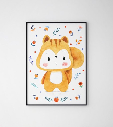 Plakat ruda wiewiórka obrazki dla dzieci