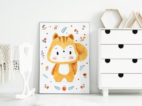 Plakat ruda wiewiórka obrazki dla dzieci