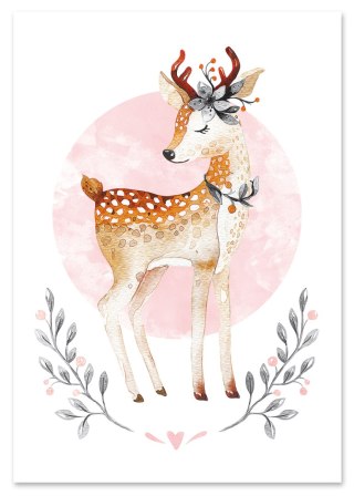 Plakat sarenka różowe plakaty