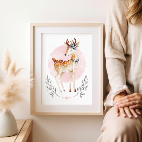 Plakat sarenka różowe plakaty