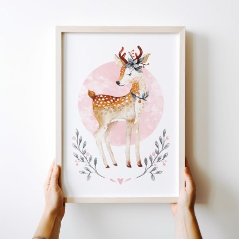 Plakat sarenka różowe plakaty