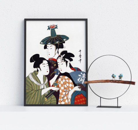 Plakat trio japońskie obrazy