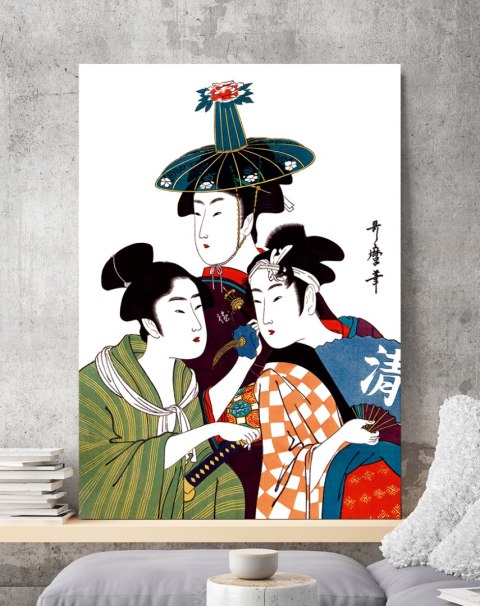 Plakat trio japońskie obrazy
