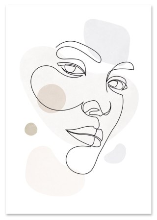 Plakat twarz portret pastele