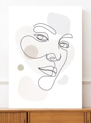 Plakat twarz portret pastele