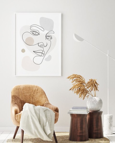 Plakat twarz portret pastele