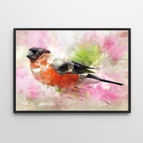 Plakat z PTAKIEM ABSTRAKCJA kolorowy