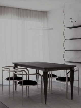 Stół jadalniany MONARA rozkładany 162 - 232 cm spiek kwarcowy czarny