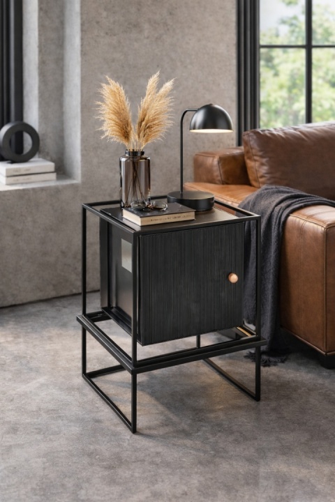 Szafka COMO 50 x 50 cm designerska komoda loft czarna