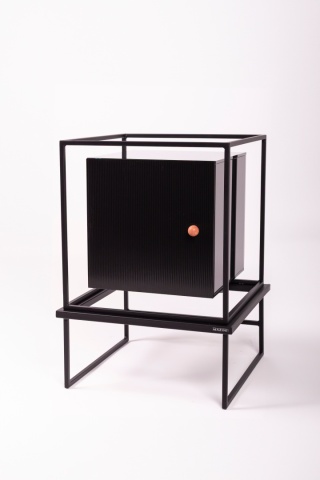 Szafka COMO 50 x 50 cm designerska komoda loft czarna