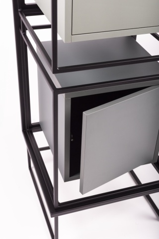 Regał COMO 167 x 48 cm słupek stojący płyta odcienie zielonego