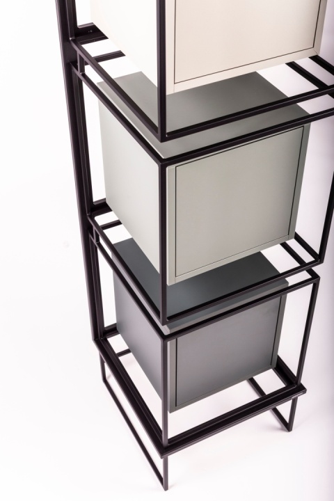 Regał COMO 167 x 48 cm słupek stojący płyta odcienie zielonego