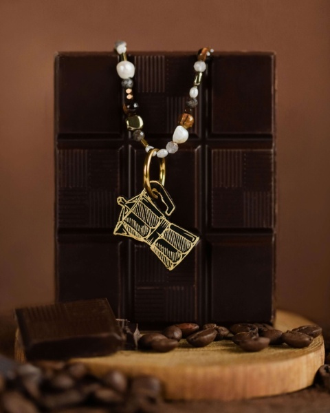 Zawieszka KAWIARKA złota